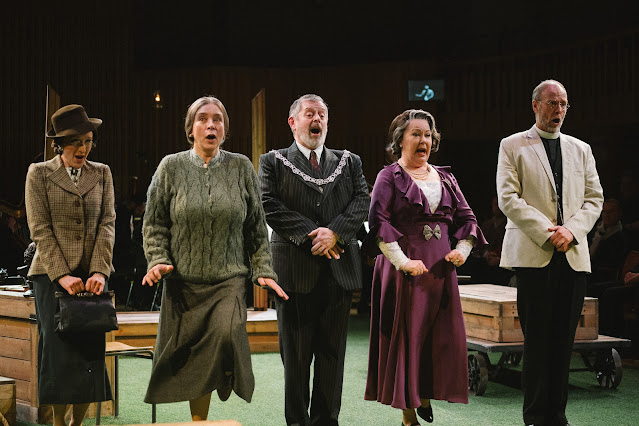 Britten: Albert Herring - Amy Freston, Heather Shipp, Paul Nilon, Judith Howarth, William Dazeley - Opera North (Photo: Tom Arber)