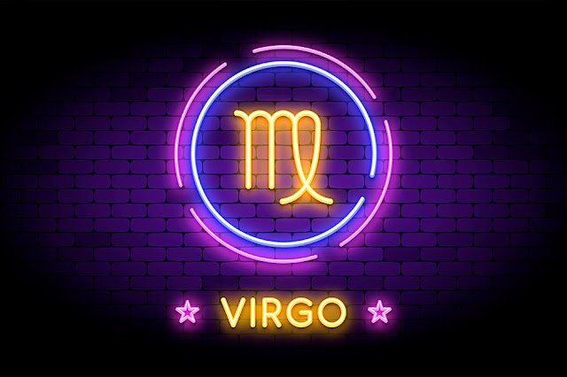 Virgo Neon Zodiac Signs : Free Astrology Wallpapers Background Images