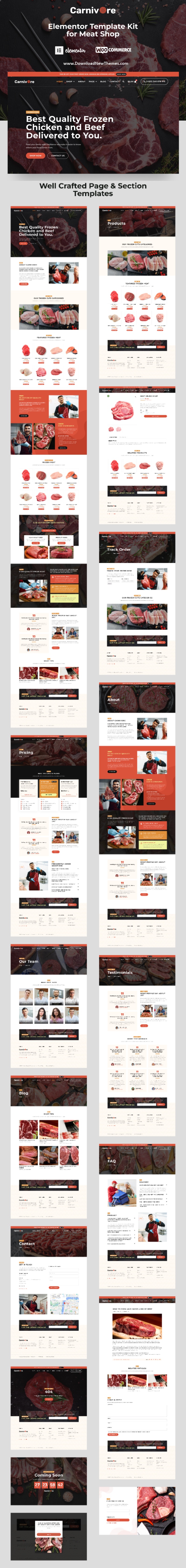 Carnivore - Meat Shop & Butchery Elementor Pro Template Kit Review
