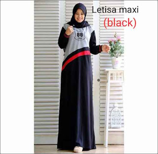 Baju Hijabers Modern LETISA MAXI Bahan Babyterry