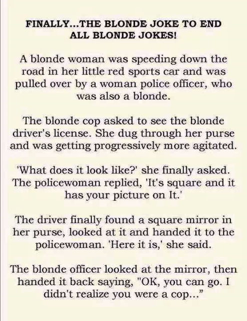 Finally, The Blonde joke to end all blonde jokes,,,