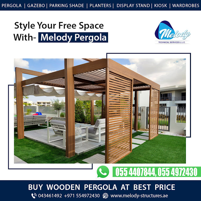 Wooden Pergolas Manufacturer in UAE | Awnings Pergolas in Dubai Abu Dhabi Sharjah