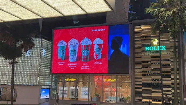 Starbucks Ad Malaysia Starhill Gallery Nearby Pavilion Bukit Bintang Digital Out of Home Advertising