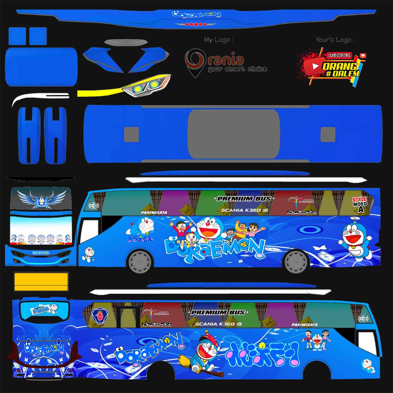 livery bussid sdd doraemon