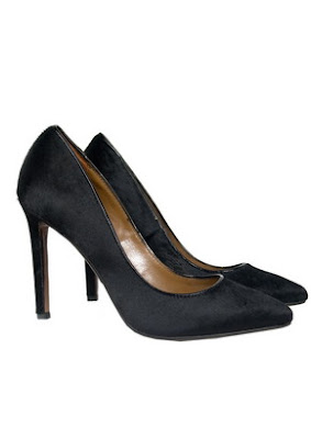 Pony Skin Stiletto Heels - Black