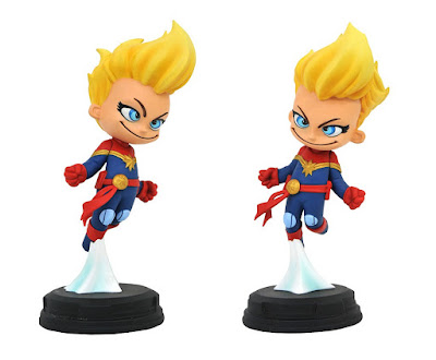 Captain Marvel Animated Marvel Mini Statue by Skottie Young x Gentle Giant x Diamond Select Toys