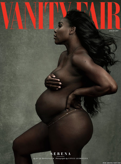 Pregnant Serena Williams poses naked on the cover of Vanity Fair