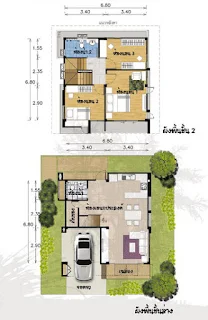 บ้านสองชั้น 3ห้องนอน 2 ห้องน้ำ [ทองอุไร034]