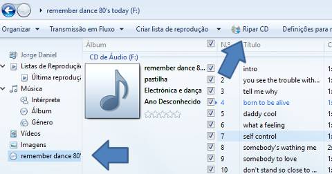 passar musicas do cd para o pc