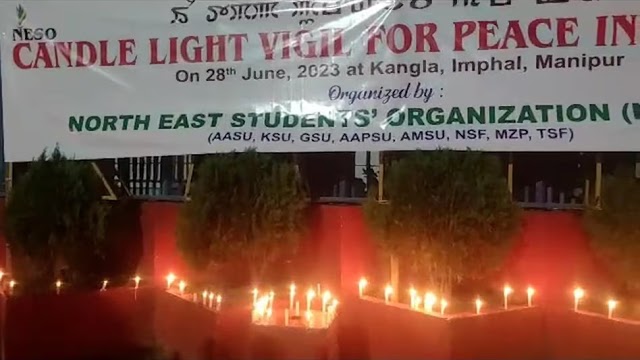 NESO organizes candlelight vigil