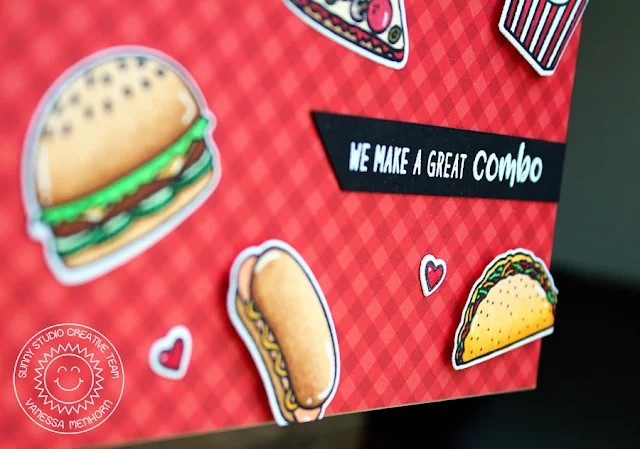 Sunny Studio Stamps: Fast Food Fun We Make A Great Combo Card by Vanessa Menhorn