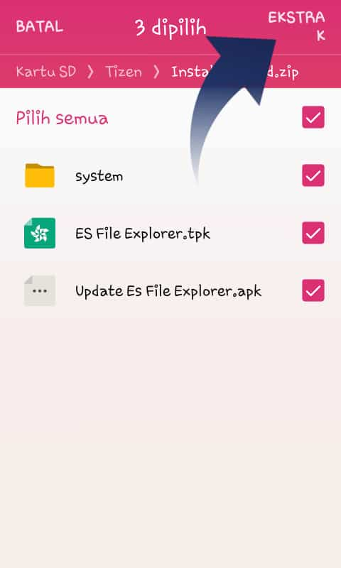 Ekstrak 'Install Android.zip'