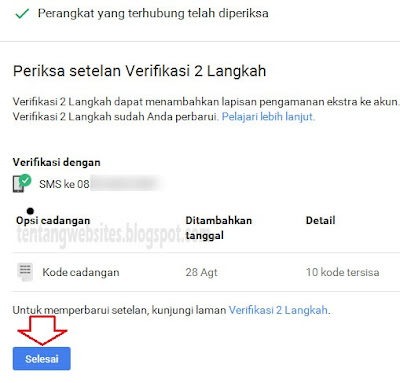 Cara mengganti nomor telepon verifikasi di gmail