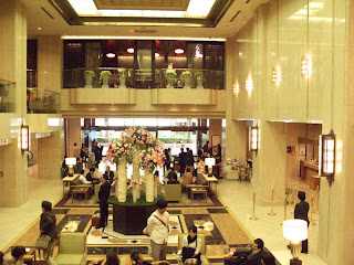 Grand lobby of the Hotel Metropolitan Tokyo Ikebukuro.