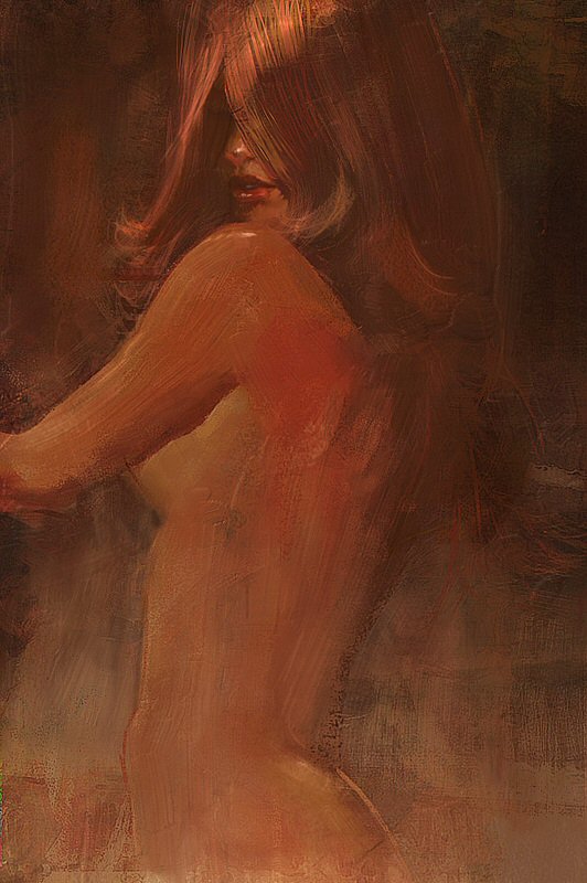 Red Head In Oil