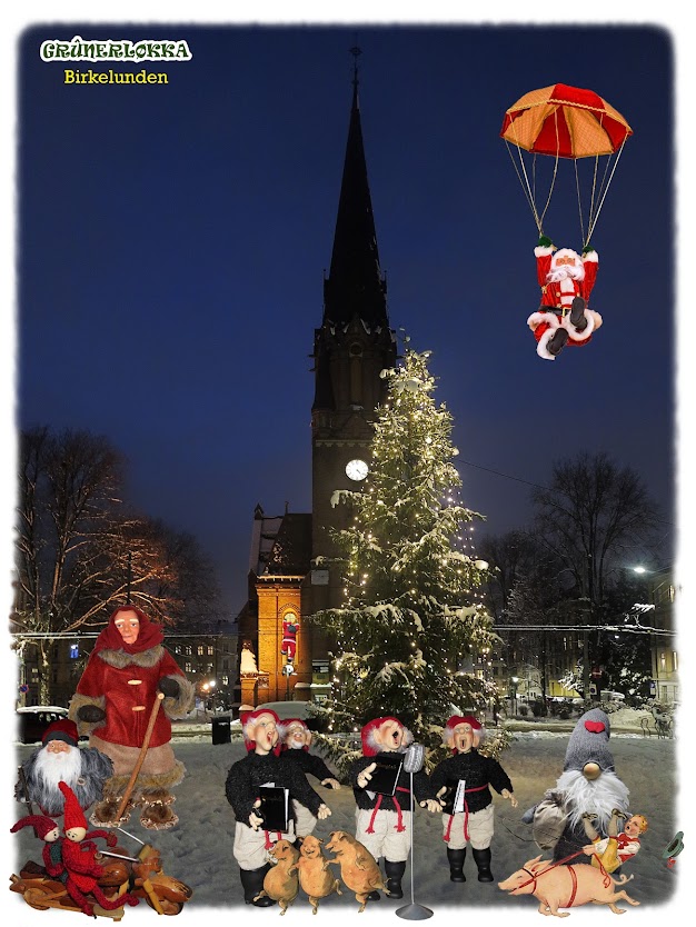 Rodeløkka nissekor har førjulskonsert i Birkelunden på Grünerløkka i Oslo.