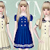 [JS SIMS 3] Cream Sailor Dress