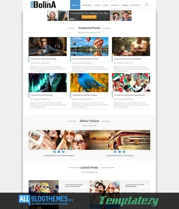 Bolina Responsive Blogger Template Free Download