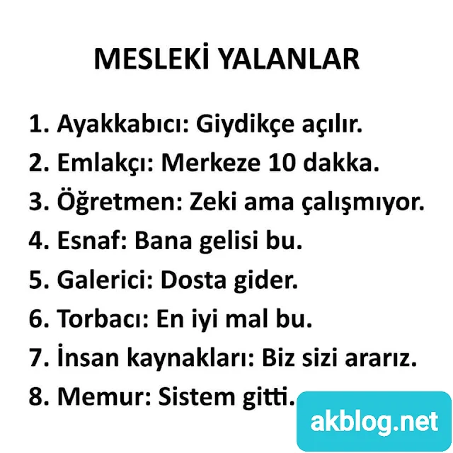 Mesleki Yalanlar