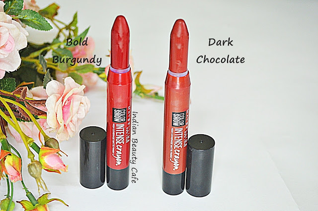 Maybelline Lip Crayons swatches