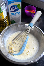 chocolate pancake batter and banana pancake batter swirled together