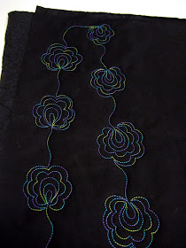 Linear scroll flowers