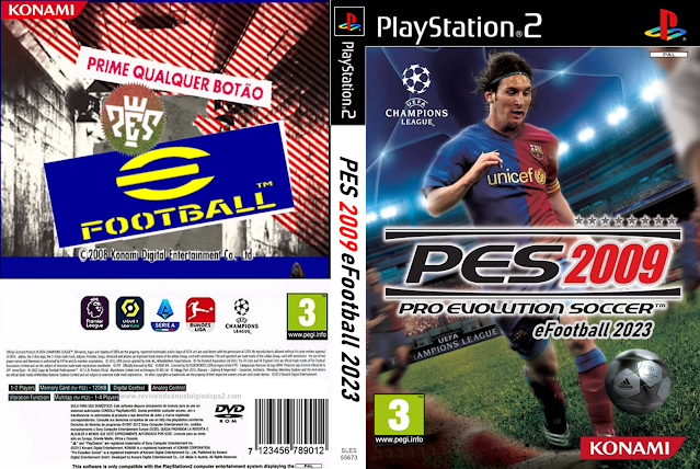 Pes Efootball Futebol Europeu Ps2 Dvd Estampado + Box