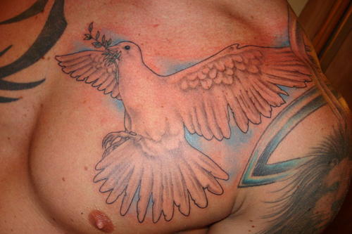 This dove tattoo was designed for my brother to represent his wife, Steph.