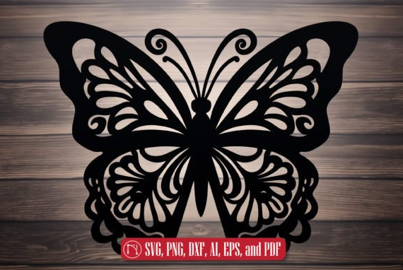 Paper Cut Butterfly 3D SVG Cut File