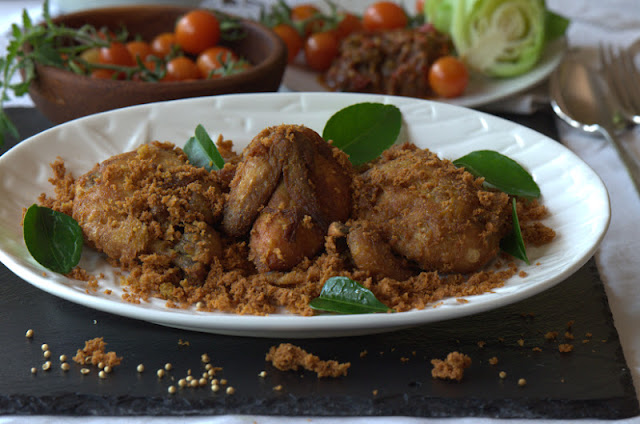 Indonesian Medan Food: Ayam Penyet Special ( Tender Fried 