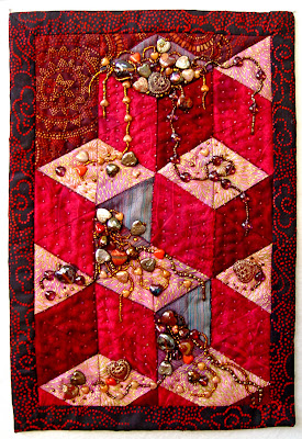 Thom Atkins, beaded quilt, bead journal project,December, Unconditional Love