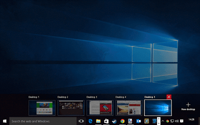Use Multiple Desktops on Windows 10