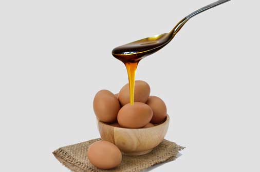 Egg and Honey for dry and damaged hair