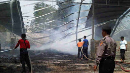 Gudang Penyimpanan Peti Telor di Haurwangi Terbakar, Kerugian Capai Rp 400 Juta