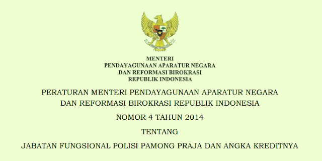  Permenpan RB Nomor 4 Tahun 2014 