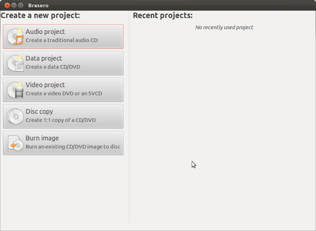 Brasero - program za rezanje CD-ova