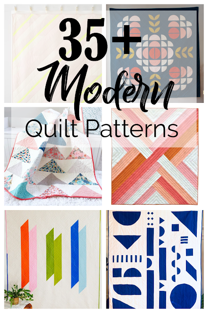 collage of modern quilt patterns