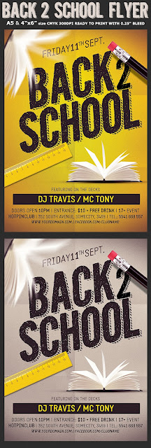 Back to School Party Flyer Template