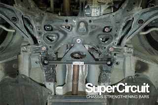 SUPERCIRCUIT Front Lower Brace (3-point) installed to the 10th generation Honda Civic FC 1.5 TCP/ 1.5T.