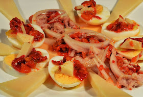 Ensalada de pimientos dulces y queso de oveja