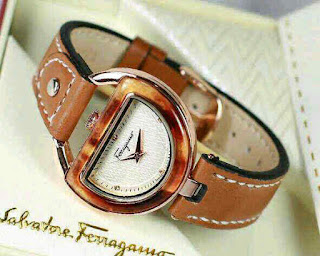 jam tangan wanita murah Ferragamo Leather coklat