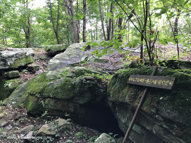 Vulture Bear Rock along the North Country Trail through Pennsylvania State Game Lands 95.