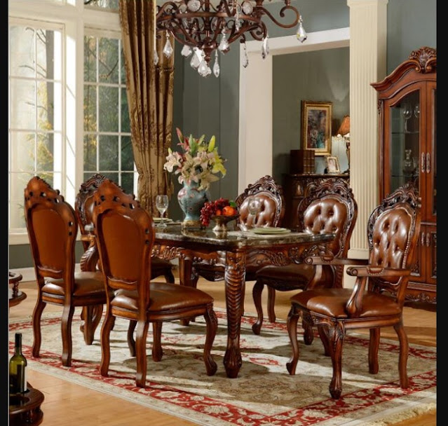 Luxury dining room furniture sets with natural italian furniture