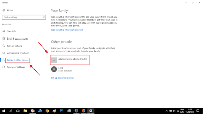 Membuat atau Menambah User Account Baru Pada Windows 10