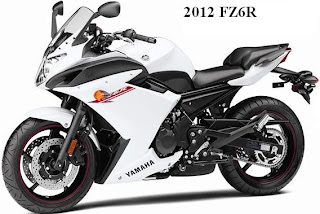 2012 Yamaha FZ6R white color