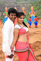 Anjali Hot Navel show Photos Madha Gaja Raja Movie