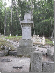 Skagway Gold Rush Cemetery - grave of Frank Reid, a local hero.