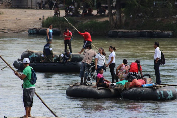 Estados// Blinda México río Suchiate ante la llegada de segunda caravana migrante