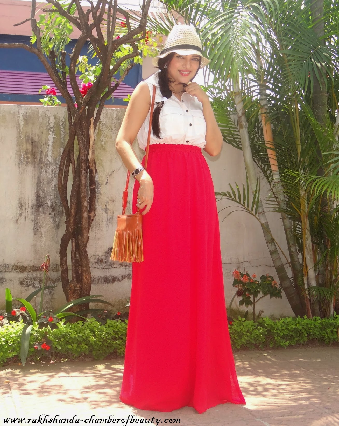 Red and White maxi dress-OOTD, Stalkbuylove.com, Chamber of Beauty