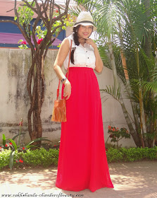 Red and White maxi dress-OOTD, Stalkbuylove.com, Chamber of Beauty